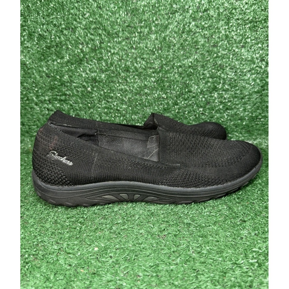 Skechers Shoes Womens Size 8.5 Black Reggae Fest Willows Slip On Comfort Sneaker